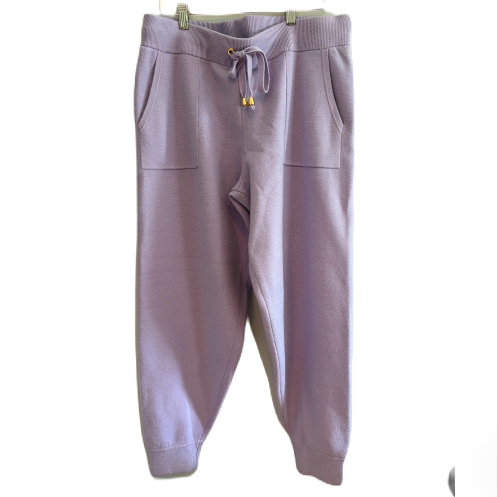 Ann Taylor Petite Lilac Waffle Knit Jogger Size Large Petite NWT
